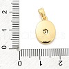 Brass Micro Pave Cubic Zirconia Pendents KK-M303-01G-06-3
