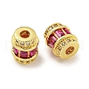 Rack Plating Brass Cubic Zirconia Beads KK-L215-316A-01G-2