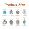 16Pcs 8 Styles Tibetan Style Alloy Chandelier Components FIND-TA0001-91-4