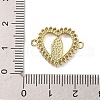 Religion Brass Micro Pave Clear Cubic Zirconia Connector Charms KK-H466-10G-01-3