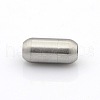 Tarnish Resistant 304 Stainless Steel Matte Surface Magnetic Clasps with Glue-in Ends STAS-O042-C-24-2