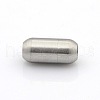 304 Stainless Steel Matte Surface Magnetic Clasps with Glue-in Ends STAS-O042-C-24-2