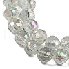 Transparent Electroplate Glass Beads Strands EGLA-N002-31-H04-3