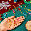 Christmas Tree Aluminum Wire & Alloy Pendant Decoration HJEW-TAC0053-5