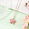 Handmade Glass Seed Beaded and Synthetic Imperial Jasper Dyed Beads Star Pendant Necklaces for Women NJEW-MZ00114-03-1