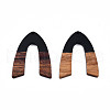 Opaque Resin & Walnut Wood Pendants RESI-N025-029-B-3