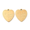 Ion Plating(IP) 316L Surgical Stainless Steel Pendants STAS-F302-03G-1