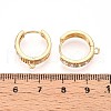 Brass Micro Pave Cubic Zirconia Hoop Earring Finding KK-N261-25G-3