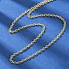 2.5MM Brass Cable Chain Necklaces NJEW-L356-04G-3