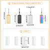 Unicraftale DIY Blank Rectangle Dangle Earring Making Kit DIY-UN0005-40-3