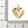 Brass Micro Pave Cubic Zirconia with Enamel Pendants KK-Q098-21G-B-3