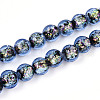 Handmade Foil Glass Beads Strands FOIL-N029-05B-1