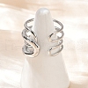 304 Stainless Steel Cuff Rings RJEW-P153-05P-2