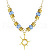 Stainless Steel Glass Sun Pendant Necklaces for Women FS-WG92E1C-01-5