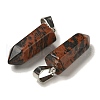 Natural Mahogany Obsidian Pendants G-Z067-07P-17-3