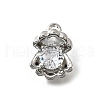 Brass Pave Cubic Zirconia Charms KK-C096-15P-01-1