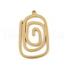 304 Stainless Steel Pendants STAS-G355-08B-G-1