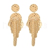 Zinc Alloy Flat Round Chandelier Earrings EJEW-Z107-03G-02-4