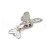 Brass Micro Pave Clear Cubic Zirconia Fold Over Clasps KK-S382-08P-2
