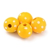 Dyed Natural Wooden Beads WOOD-O005-01B-1