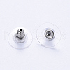 304 Stainless Steel Bullet Clutch Earring Backs X-STAS-S113-003P-2