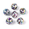 UV Plating Opaque Acrylic Beads OACR-T028-70-1