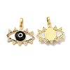 Rack Plating Brass Micro Pave Colorful Cubic Zirconia Pendants LAMP-A153-03G-04-1