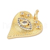 Brass Micro Pave Cubic Zirconia Pendants KK-U058-58B-G-2