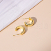 Elegant Brass C-shaped Stud Earrings CJ1383-1