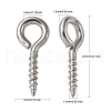 Tarnish Resistant 304 Stainless Steel Screw Eye Pin Peg Bails STAS-L234-165A-P-2