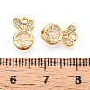Brass Micro Pave Cubic Zirconia Charms KK-N263-61G-3