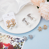 Beebeecraft 2 Pairs 2 Colors Brass Micro Pave 3A Clear Cubic Zirconia Clip-on Earrings EJEW-BBC0001-59-4