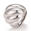 Non-Tarnish 304 Stainless Steel Textured Chunky Ring RJEW-B040-19P-1