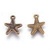 Tibetan Style Alloy Starfish/Sea Stars Charms MLF0463Y-1