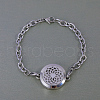 Stainless Steel Diffuser Locket Link Bracelets FD7290-3
