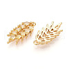 Brass Micro Pave Cubic Zirconia Pendants KK-N261-105G-2