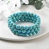 Natural Howlite Bead Stretch Bracelets X-BJEW-K212-B-011-4
