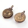 Brass Locket Pendants KK-K176-14AB-2