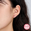 925 Sterling Silver Micro Pave Cubic Zirconia Hoop Earrings for Women HC3863-1-2