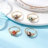 4Pcs 4 Colors Brass Rings for Women RJEW-JR00853-02-1