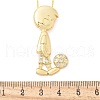 Brass Micro Pave Clear Cubic Zirconia Pendant Necklaces NJEW-M084-01G-01-3