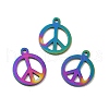 Ion Plating(IP) 201 Stainless Steel Pendants STAS-P312-04MC-4