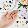 FIBLOOM 12Pcs 6 Style Stainless Steel Hoop Earrings for Women EJEW-FI0002-08-3