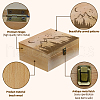 Rectangle Wooden Memory Keepsake Boxes with Lids CON-WH0101-022-3