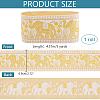    4.7~5 Yards Elephant/Cross/Rhombus Ethnic Style Polyester Jacquard Wide Ribbon OCOR-PH0004-33-2
