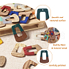 Beadthoven 20Pcs 10 Colors Resin & Walnut Wood Pendants RESI-BT0001-15-4