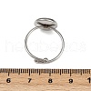 304 Stainless Steel Cuff Ring Components STAS-D372-03P-03-3