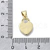 Brass Micro Pave Cubic Zirconia Pendants KK-V010-05G-01-3