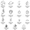 90Pcs 15 Style Tibetan Style Alloy Pendants FIND-FS0001-23-6