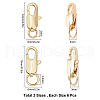 SUNNYCLUE 12Pcs 2 Style Brass Lobster Claw Clasps KK-SC0002-26-2